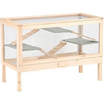 Silvio Design Nagervoliere Joe, Natur, 100x50x70 cm