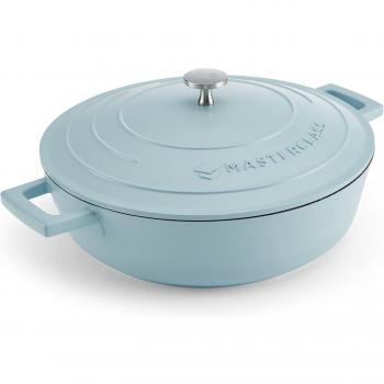 MasterClass Non-Stick Cast Aluminium Induction-Safe Shallow Casserole Dish, 28 cm (4 L)
