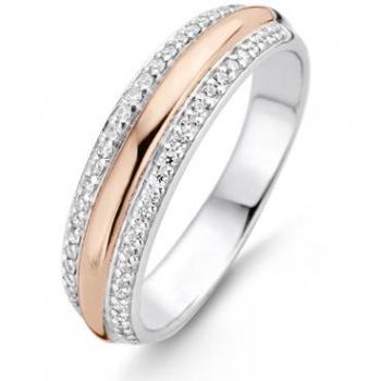 TI SENTO-Milano 12144ZR Roze Zirconia Ring in Zilver 7,5 x 5 mm