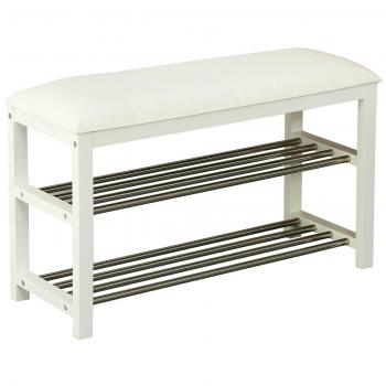 Portascarpe Orolay con cuscino bianco e panchina