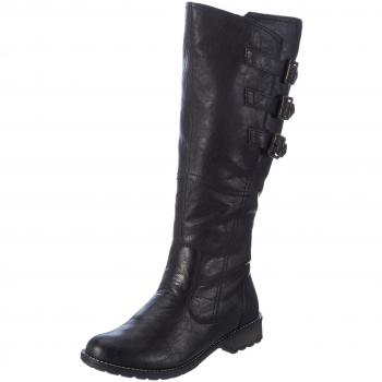 Remonte Damen R3370 Reitstiefel, Schwarz