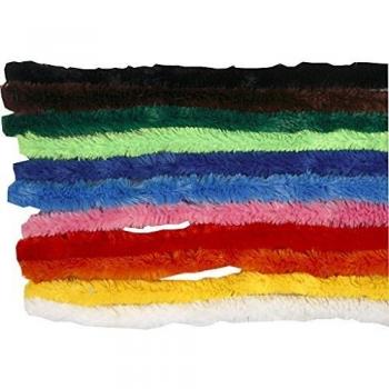 Fil chenille coloré 200 pièces 30 cm 15 mm