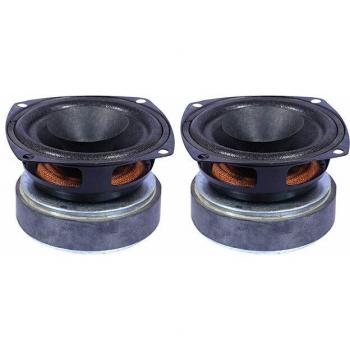 3 Inch Full Range 8Ohm 30W HiFi Speaker Pair for Bookshelf Audio