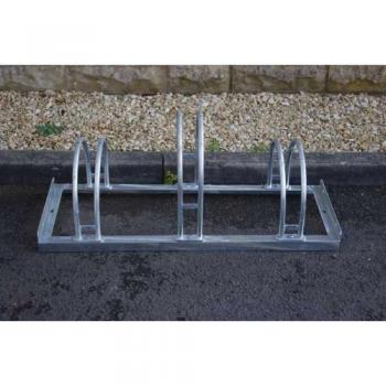 Traffic-Line Hi-Hoop Bicycle Rack, 415h x 1050w x 390d mm, For 3 Bikes