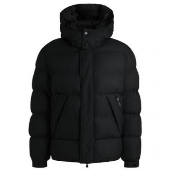 Giacca BOSS Uomo Impermeabile Corbinian Taglia 50 Nera