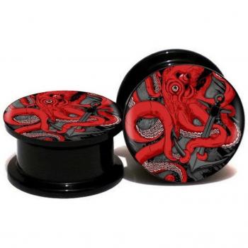 2pcs Acrylic Octopus Ear Gauge Plugs and Tunnels (6mm-25mm)