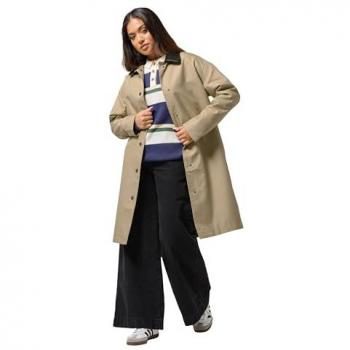 Stone Color PixieGirl Women’s Faux Leather Car Coat, Size 10