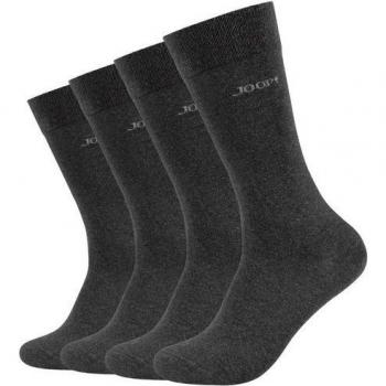 JOOP! Socken „Premium Essentials“ – 4er Pack, verstärkte Ferse, haltbare Spitze, unifarben grau