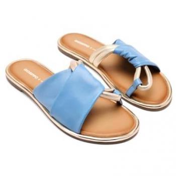 Sandalias de Piel Estilo Pala para Mujer