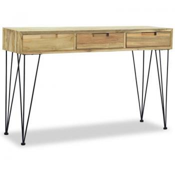 Table Console d'Entrée avec Rangement en Fer