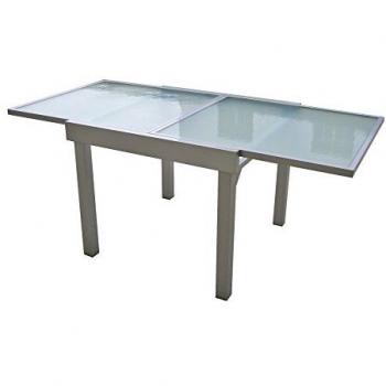 Garden Pleasure Gartentisch »LOLA«, ausziehbar grau + grau H: 75 cm grau + grau