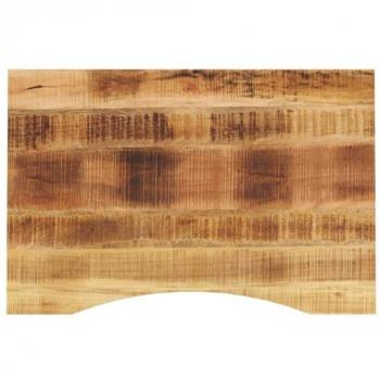 Table de bureau en manguier massif brut 100x50x2,5 cm avec courbe