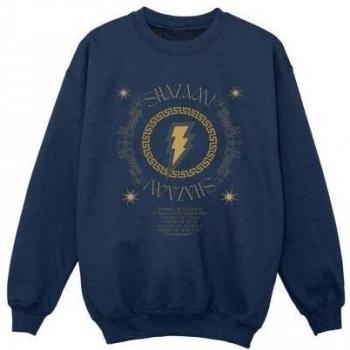 DC Comics Shazam Boys Golden Spiral Chest Sweatshirt 12-13 black
