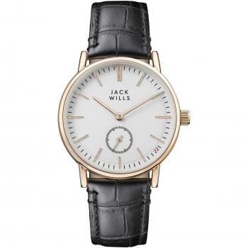 Jack Wills Frauenschmuck Uhr – Analog‑Digital Quarz mit Lederarmband (JW007BKRS)