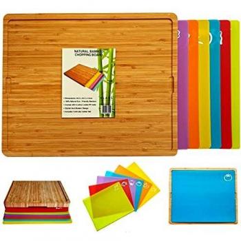 Wooden Chopping Board with Integrated PVC Mats