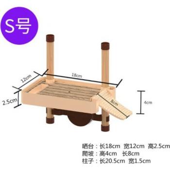 Plateforme en bois pour aquarium et tortue