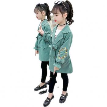 Blumenstickerei Mädchen Windjacke für den Frühling und Herbst