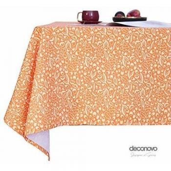 Deconovo Orange Leaves Pattern Table Cloth 130x220cm