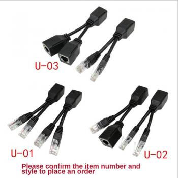 2pcs RJ45 UPOE Cable Splitter Kit