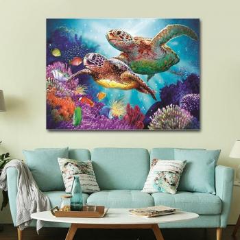 Regalo Artigianale: Pittura a Diamanti “Tartaruga” 20x30cm