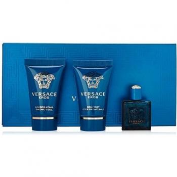 Versace Eros Herren Geschenkset (5 ml EDT, 25 ml Duschgel, 25 ml Aftershave Lotion)