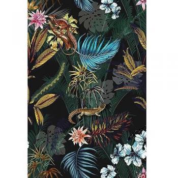 Tableau sur verre plantes vintage 45x65 cm