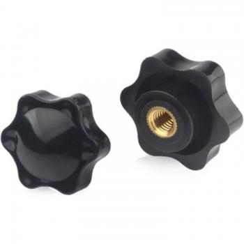 Black Bakelite Star Hand Tightening Nuts, 5pcs, M4 M5 M6 M8 M10