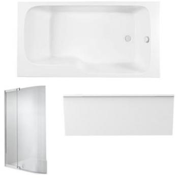 Bañera-Delantal-Mampara Pack 160x85 Jacob delafon Malice versión derecha