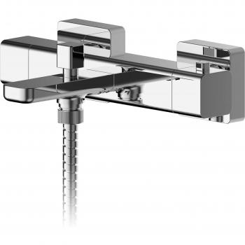 Nuie Windon Wall Mounted Bath Shower Mixer Chrome 110cm