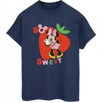 Minnie Mouse Sweet Strawberry Graphic Boyfriend T-Shirt