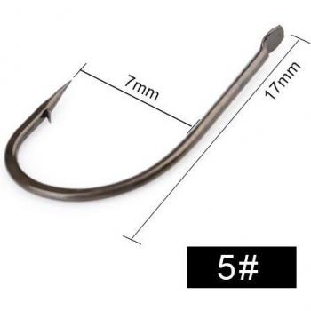 100PCS Flat Round Barbed Fishing Hooks #1-#10