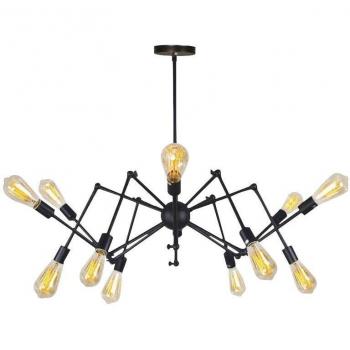 TOOLIGHT Lámpara Negra APP258‑12C Plegable, 12 Puntos, E27