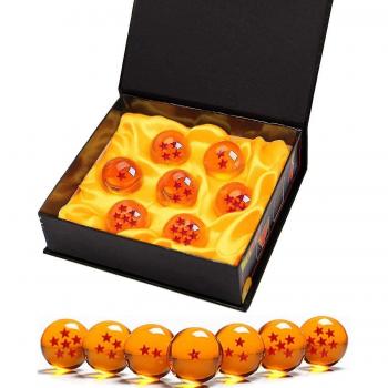 Set de 7 boules de cristal Dragon Balls dans un coffret cadeau