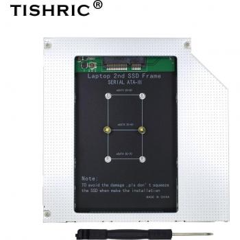 TISHRIC 2.5 SATA HDD Caddy for M.2 SSD