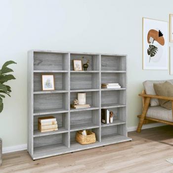 Librerie, Mobile Porta cd Grigio Sonoma 102x23x89,5 cm Legno Multistrato Vidaxl