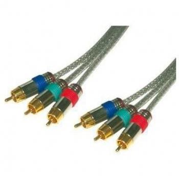 Câble YUV RCA 3‑canaux 2 m, haute qualité