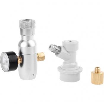 Regulador de presión de gas para sistemas de cerveza 0-60 PSI con cargador de CO2