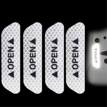 4pcs Car Bumper Edge Reflective Trim Stickers