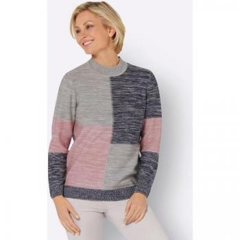 Bequemer Strickpullover mit Stehkragen