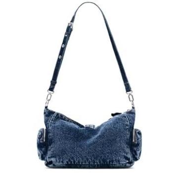Denim Floral One‑Size Shoulder Tote
