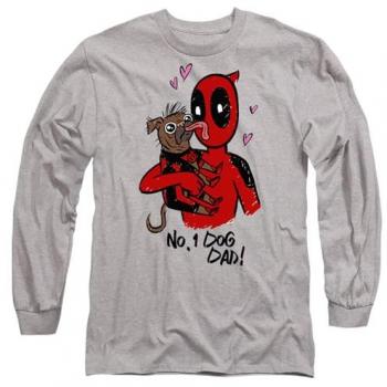 Marvel Dogpool: Deadpool & Wolverine #1 Dog Dad Tee – Heather Grey