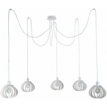 Nicoleta Cluster Pendant Light 5x E27 in White