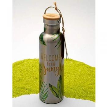 Doppelt isolierte 750 ml Flasche „Wildnis‑Glück“ – Edelstahl, UV‑schutz, 18 h Warm