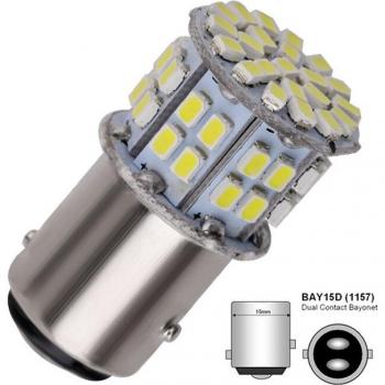 Pack 10 LED voiture arrière 12V/24V BA15S P21W S25 1156 50 SMD 1206