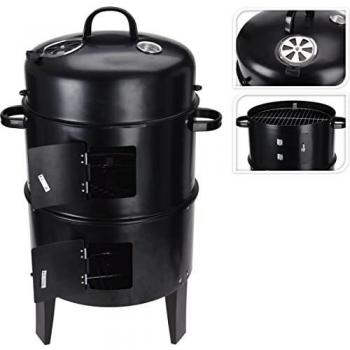 Wadiga 47 × 78 cm Black Smoker – Heavy Duty Barbecue Barrel