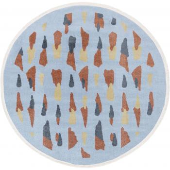Tapis de Salon RugVista Lea Bleu-Terracotta 150 mm