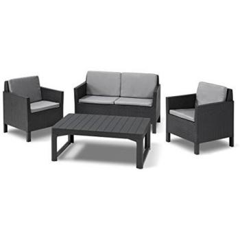 Polyrattan Gartenmöbel-Set 'Chicago' mit Tisch von Keter Allibert