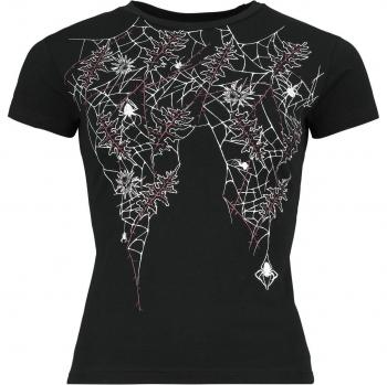 T-Shirt Donna Gothica con Ragnatele