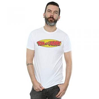 Tom und Jerry Männer T-Shirt M in Weiß