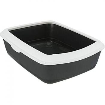 Trixie Katzentoilette Classic für Katzen, dunkelgrau/weiß